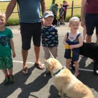 Dog with children