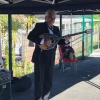 Man playing stringed instrument