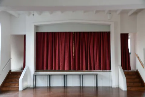 Inside of the parish hall