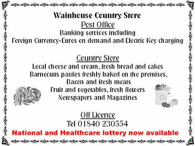 Advert, full text below